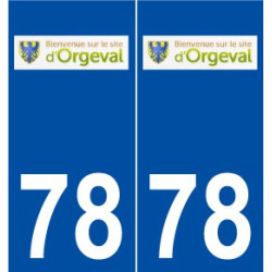 78 Orgeval logo autocollant plaque stickers ville