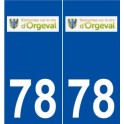 78 Orgeval logo autocollant plaque stickers ville
