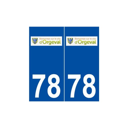78 Orgeval logo autocollant plaque stickers ville