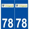 78 Orgeval logo autocollant plaque stickers ville