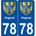 78 Orgeval blason autocollant plaque stickers ville