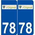 78 Orgeval logo autocollant plaque stickers ville