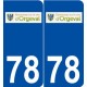 78 Orgeval logo autocollant plaque stickers ville