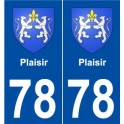 78 Plaisir blason autocollant plaque stickers ville