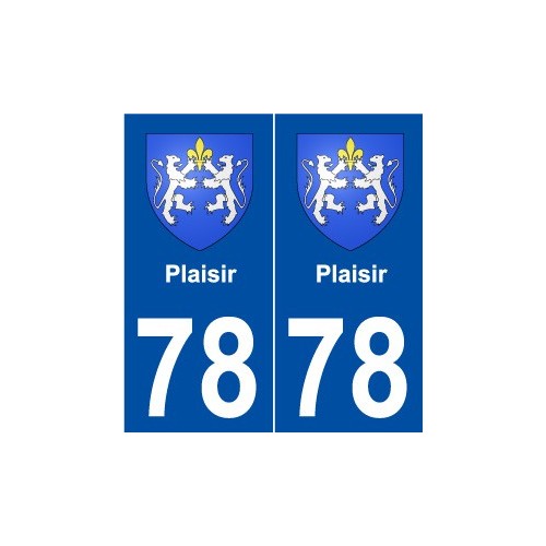 78 Plaisir blason autocollant plaque stickers ville