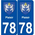 78 Plaisir blason autocollant plaque stickers ville
