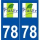 78 Plaisir logo autocollant plaque stickers ville