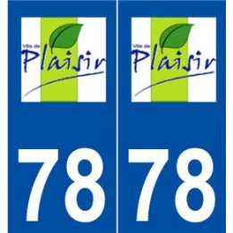 78 Plaisir logo autocollant plaque stickers ville