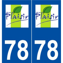 78 Plaisir logo autocollant plaque stickers ville