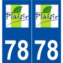 78 Plaisir logo autocollant plaque stickers ville