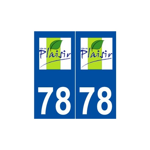 78 Plaisir logo autocollant plaque stickers ville