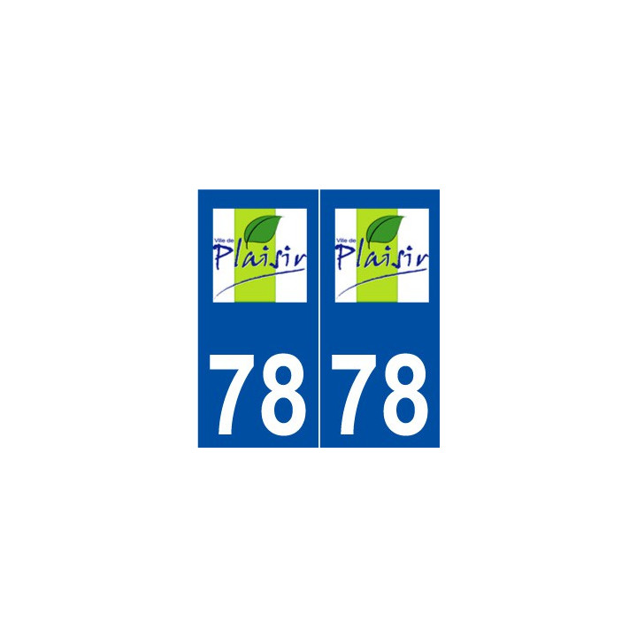 78 Plaisir logo autocollant plaque stickers ville
