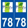 78 Plaisir logo autocollant plaque stickers ville