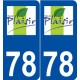 78 Plaisir logo autocollant plaque stickers ville