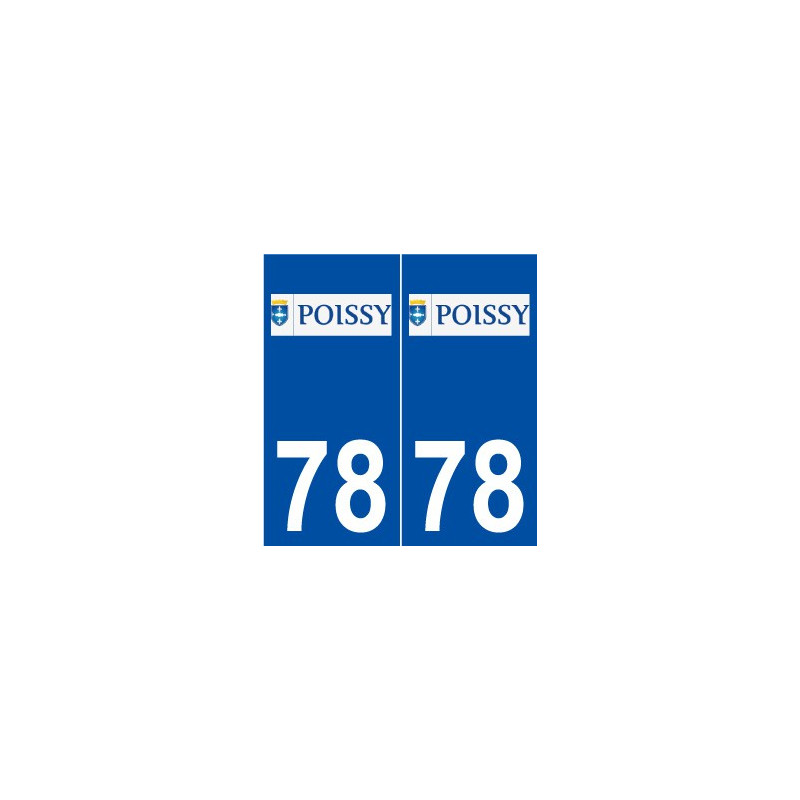 78 Poissy logo autocollant plaque stickers ville