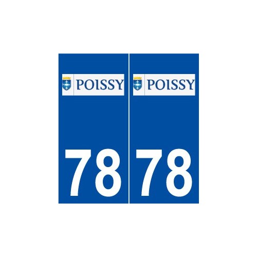 78 Poissy logo autocollant plaque stickers ville