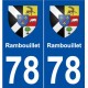 78 Rambouillet blason autocollant plaque stickers ville