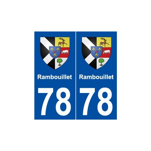 78 Rambouillet blason autocollant plaque stickers ville