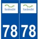 78 Rambouillet logo autocollant plaque stickers ville