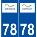 78 Rambouillet logo autocollant plaque stickers ville