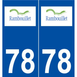 78 Rambouillet logo autocollant plaque stickers ville