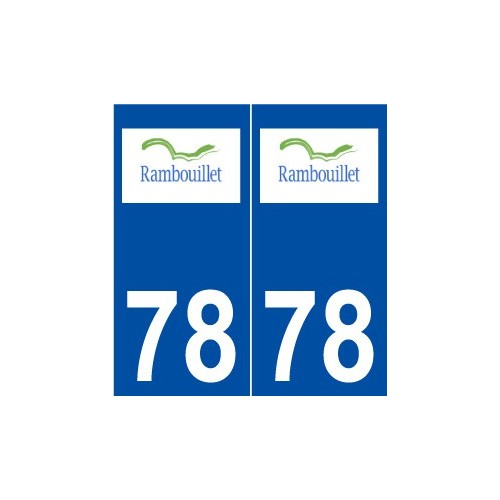 78 Rambouillet logo autocollant plaque stickers ville