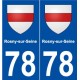 78 Rosny-sur-Seine blason autocollant plaque stickers ville