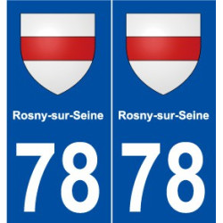 78 Rosny-sur-Seine blason autocollant plaque stickers ville