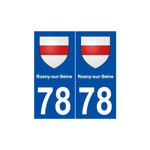 78 Rosny-sur-Seine blason autocollant plaque stickers ville