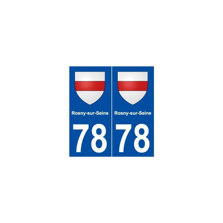 78 Rosny-sur-Seine blason autocollant plaque stickers ville