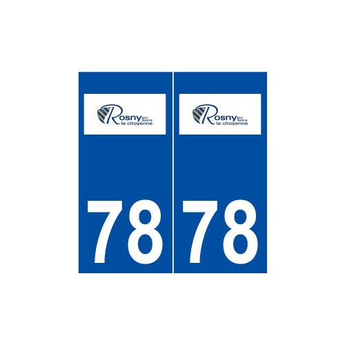 78 Rosny-sur-Seine logo autocollant plaque stickers ville