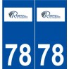 78 Rosny-sur-Seine logo autocollant plaque stickers ville