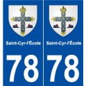 78 Saint-Cyr-l'École blason autocollant plaque stickers ville