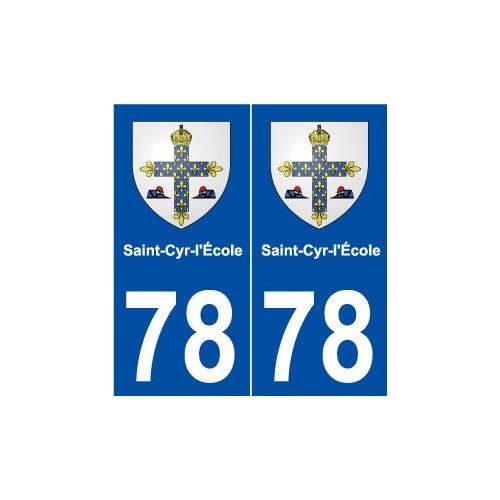 78 Saint-Cyr-l'École blason autocollant plaque stickers ville