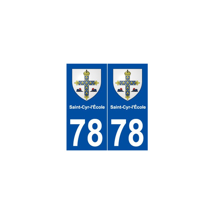 78 Saint-Cyr-l'École blason autocollant plaque stickers ville
