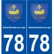 78 Saint-Germain-en-Laye blason autocollant plaque stickers ville