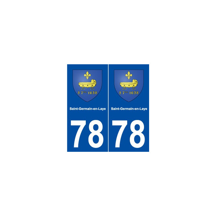 78 Saint-Germain-en-Laye blason autocollant plaque stickers ville