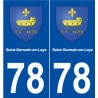 78 Saint-Germain-en-Laye blason autocollant plaque stickers ville