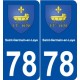 78 Saint-Germain-en-Laye blason autocollant plaque stickers ville