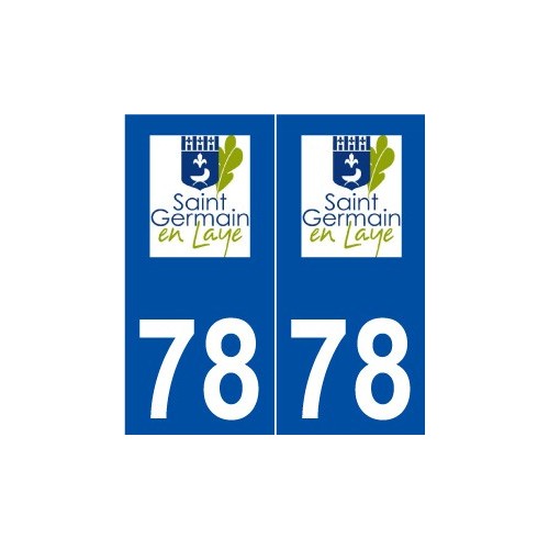 78 Saint-Germain-en-Laye logo autocollant plaque stickers ville