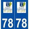 78 Saint-Germain-en-Laye logo autocollant plaque stickers ville
