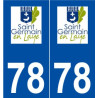 78 Saint-Germain-en-Laye logo autocollant plaque stickers ville