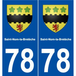78 Saint-Nom-la-Bretèche blason autocollant plaque stickers ville