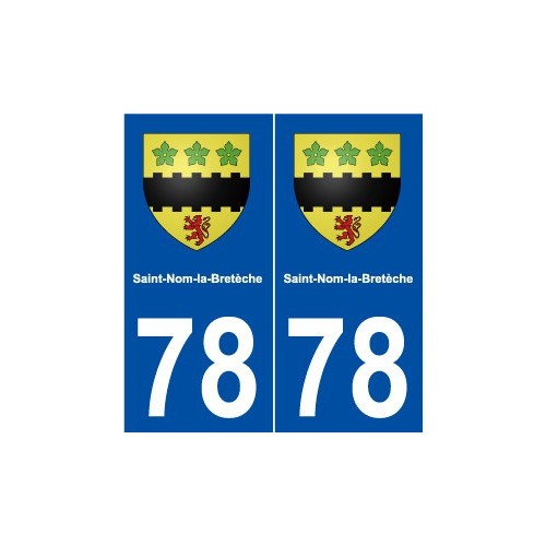 78 Saint-Nom-la-Bretèche blason autocollant plaque stickers ville