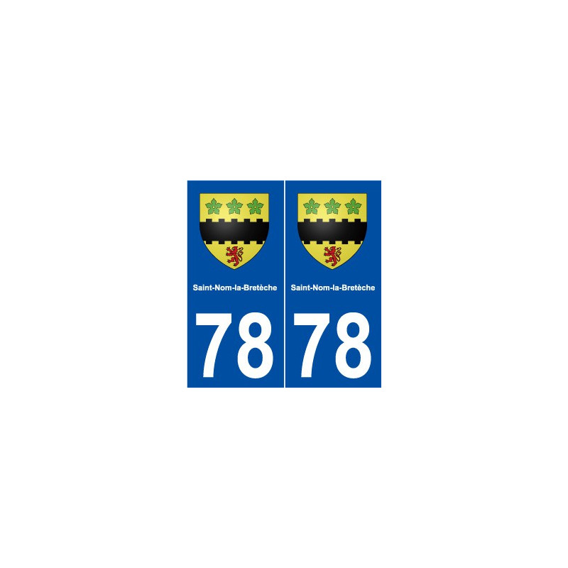 78 Saint-Nom-la-Bretèche blason autocollant plaque stickers ville