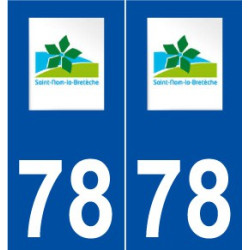 78 Saint-Nom-la-Bretèche logo autocollant plaque stickers ville