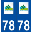 78 Saint-Nom-la-Bretèche logo autocollant plaque stickers ville