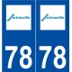 78 Sartrouville logo autocollant plaque stickers ville