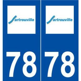 78 Sartrouville logo autocollant plaque stickers ville