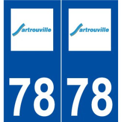 78 Sartrouville logo autocollant plaque stickers ville